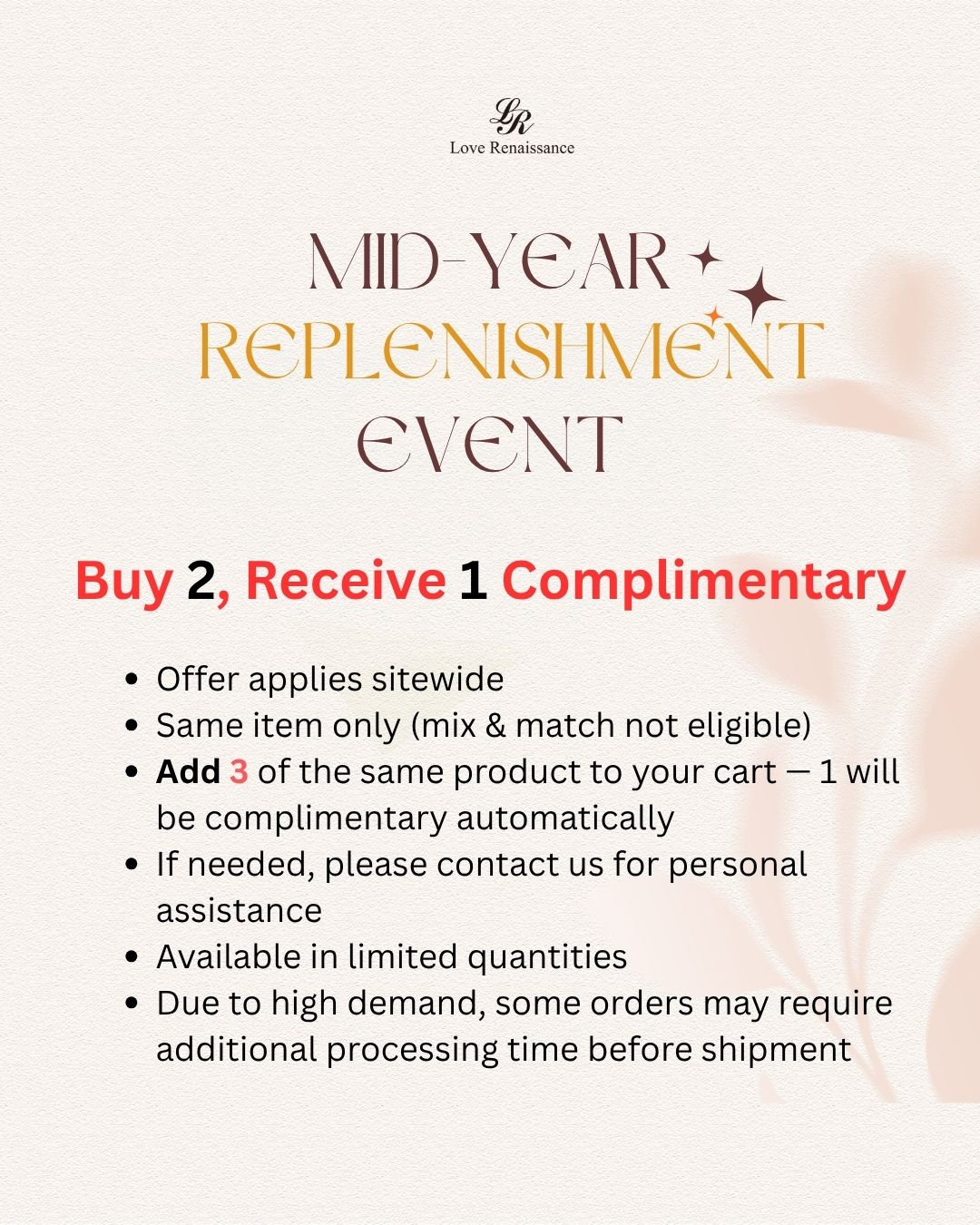 Mid-Year Replenishment Event